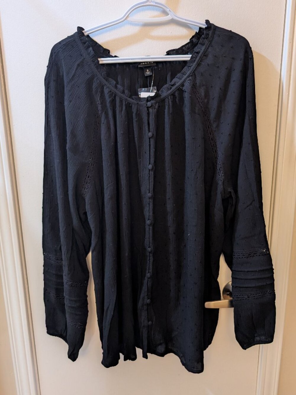 Torrid - black button top - size 3